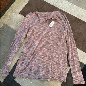 Loft mock neck long sleeve t shirt